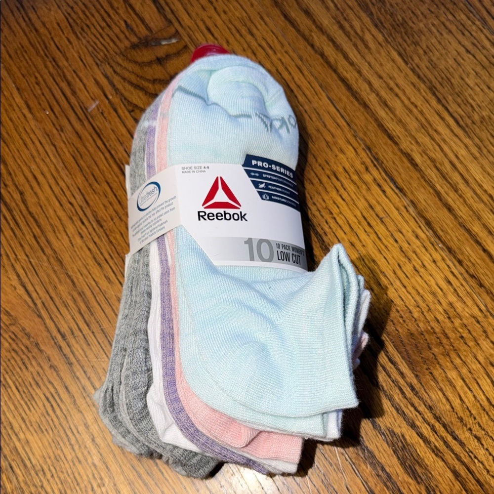 Reebok Pro Series Women's 10 PACK Multicolor Low Cut Socks